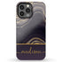 Black Agate Custom Name iPhone Case
